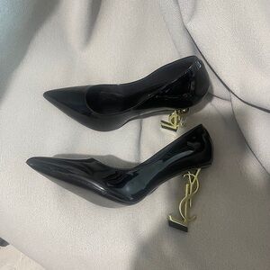 Yves Saint Laurent Signature YSL Monogrammed Pumps